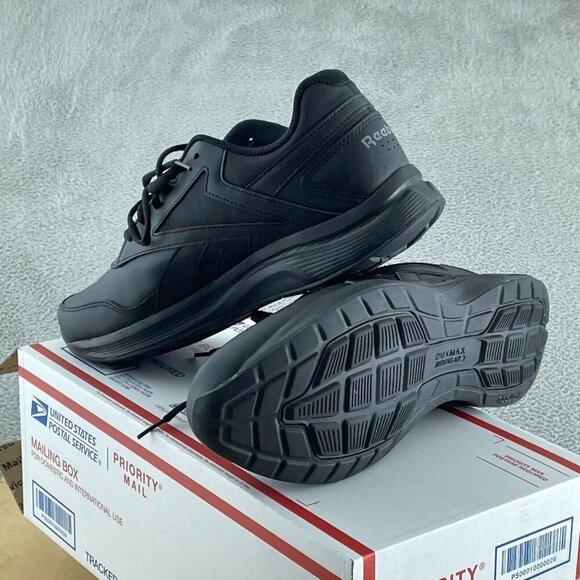 Reebok Men's Walk Ultra 7 DMX Max Shoe, Black/Grey/Royal, 9.5 S019 - Picture 4 of 10